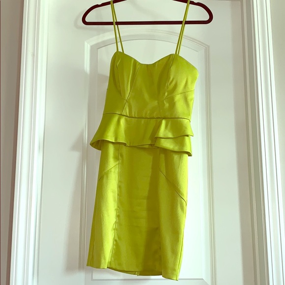 neon green formal dress